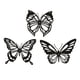 thumbnail image 1 of Arte De Pared De Mariposa De Metal De 3 Unidades Para Dormitorio Exquisita Decoración Rústica, 1 of 5