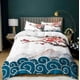 thumbnail image 1 of Japanese Sea Spray Sun Quilt Duvet Cover Set Soft Doona Cover Comforter Cover3-Piece Bedding Set, 1 of 5