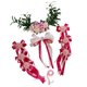 thumbnail image 2 of 9 piezas de decoraciones para el coche de boda kit de seda flor arcos de la cinta conjunto rosa melocotón, 2 of 5