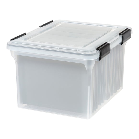 Caja De Plástico Para Archivar Documentos Iris Usa Weatherpro Transparente 1 Paquete