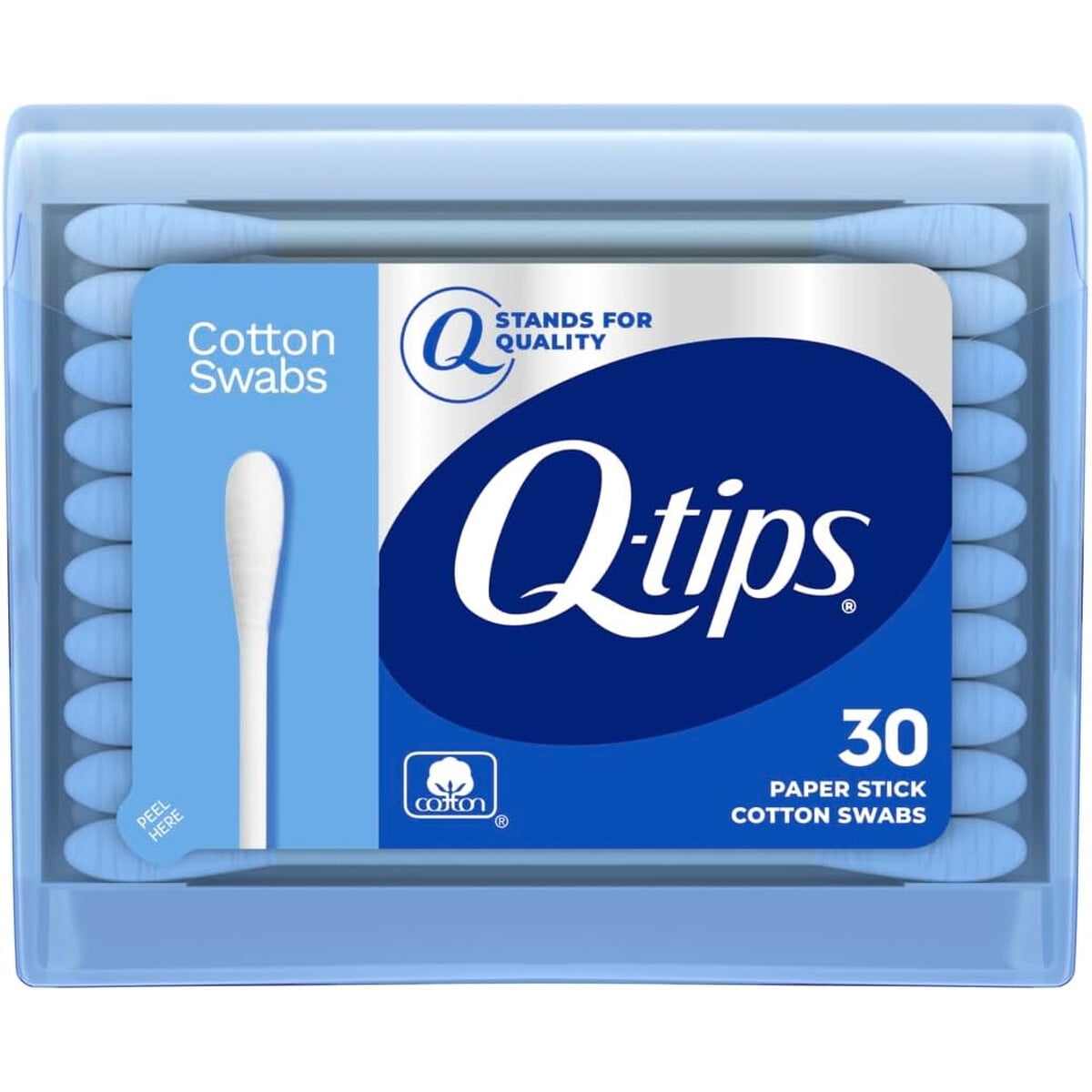 Q-tips - Hisopos Qtips Pack De Viaje 30 Unidades Azul