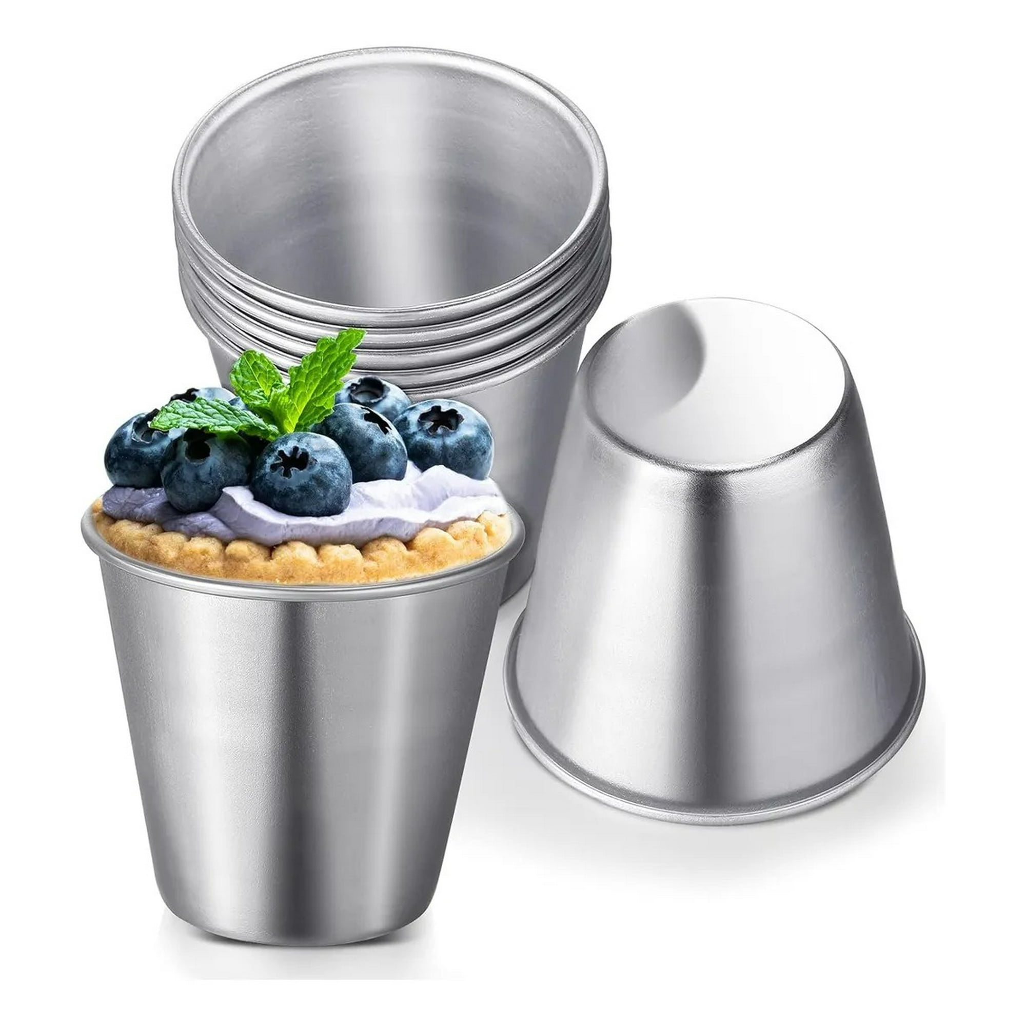 Genérica - Pack 10 Unidades Moldes Muffins O Queque Individual Aluminio Φ 8cm