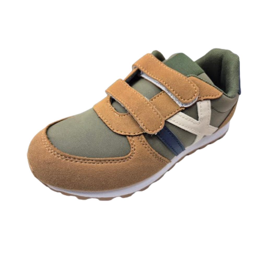 Vinnys Outlet - Zapatilla Deportiva Niño Velcro Camel