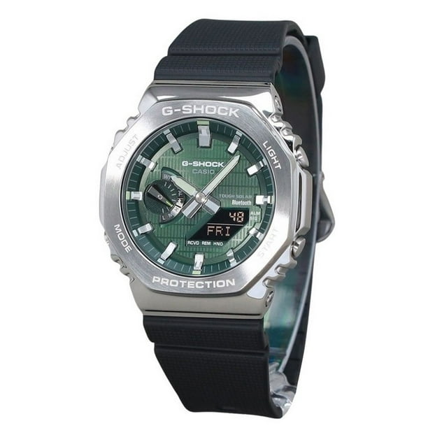 Reloj Análogo Digital Para Hombre G-shock G-steel Smartphone Link Correa De Resina Verde Dial Tough Solar Gbm-2100a-1a3 200m