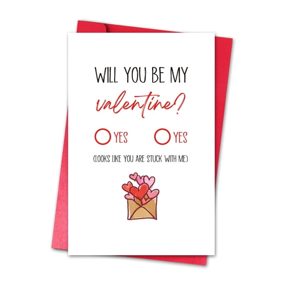 Tarjeta de San Valentín LYMEQING Funny Confessions con sobre