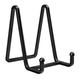 Bothyi - Soporte De Exhibición De Platos, Soporte De Imagen Para Platos De Porcelana, Armario De Trabajo Artístico, Negro, 4,5 Pulgadas