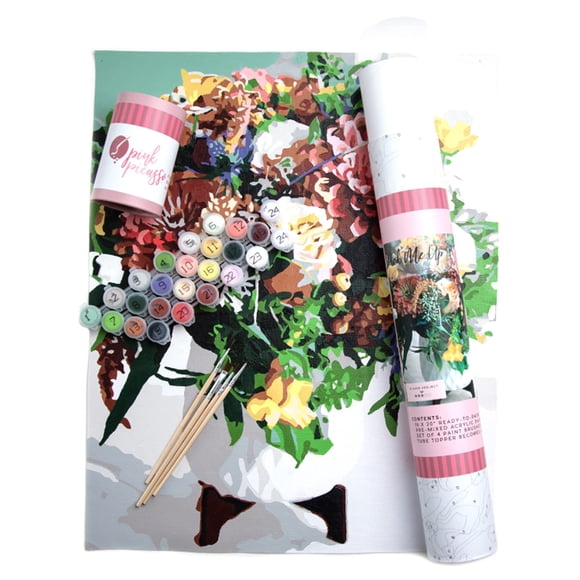 Kit de pintura por números Pink Picasso 41x51 cm Arte floral