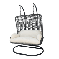 Silla Colgante Capri Relan Doble Color Beige Y Gris