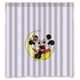 thumbnail image 1 of Cortina de ducha con diseño de dibujos animados de Mickey y Minnie, adorable y encantadora, con ganchos, tamaño 66 x 72 pulgadas, 1 of 3