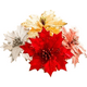 thumbnail image 2 of Pack12 Flores Navideña 26cm Adorno Navidad Decoracion 01, 2 of 3