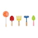 thumbnail image 4 of Juego de 5 herramientas de jardinería para niños, pequeño juego de herramientas de jardinería, portátil, para exteriores, incluye red de pesca, palas,, 4 of 5