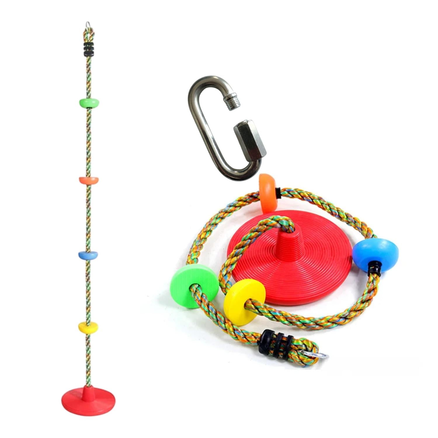 Auckland Outdoor - Columpio Disco Mecedor Cuerda Escalada Trepar Multicolor