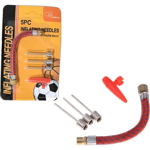 Genérico - 5 Adaptadores Para Bombin Inflador De Balón Pelota Deporte Surtido