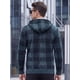 thumbnail image 3 of INSPIRE CHIC Chaqueta de Suéter de Punto a Cuadros con Forro de Lana y Cremallera con Capucha para Hombre L Azul Oscuro, 3 of 6
