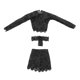 thumbnail image 4 of 1: 6 Top De Cultivo De Encaje Con Mini Falda Para 12 '' Figura De Acción HT Negro Negro, 4 of 5