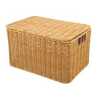 Magideal - Cesta Organizadora De Artículos Diversos, Cesta Tejida Con Tapa, Contenedor De Artículos Diversos Japonés Para Libros Diversos De Cocina, Dormitorio Y S