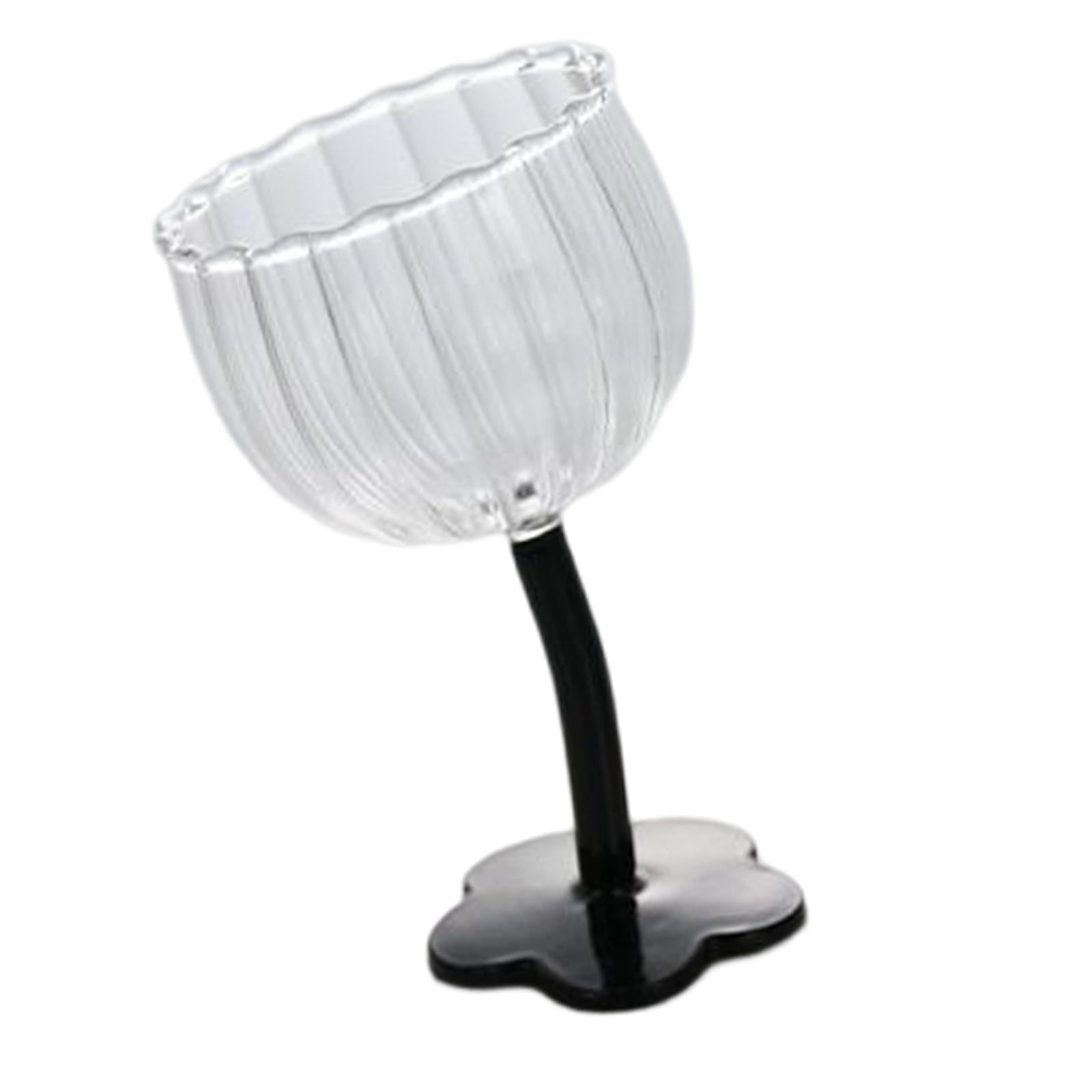 Bothyi - Taza De Postre Multiusos Transparente De Copa Linda Para Ensalada De Cóctel A Rayas