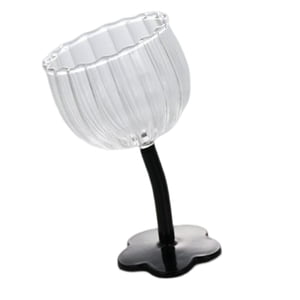 Bothyi - Taza De Postre Multiusos Transparente De Copa Linda Para Ensalada De Cóctel A Rayas