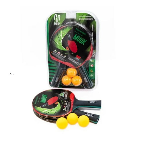 Set 2 paletas + 3 pelotas de pingpog