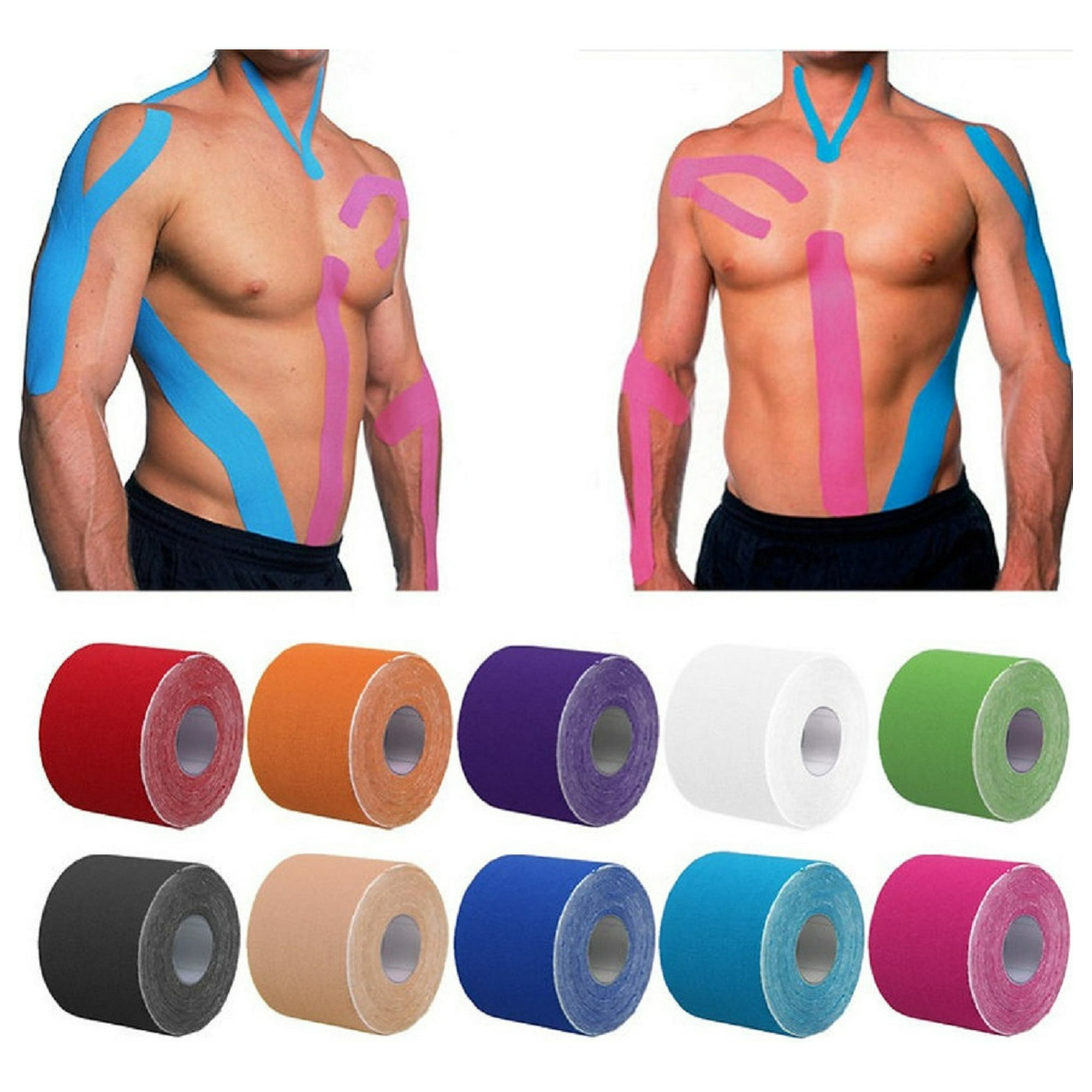 Genérico - Set 3 Cintas Vendas Tape Kinesiológica Adhesivo Muscular Lau