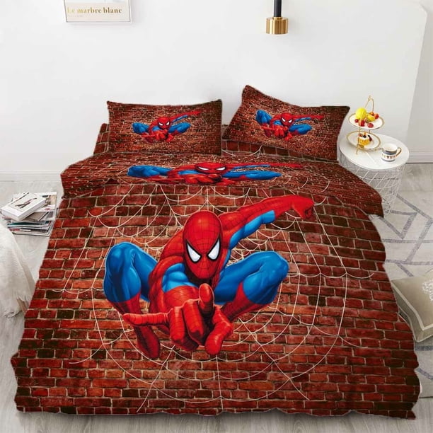 Spider-Man Sprawled The Ground Quilt Duvet Cover Set Pillow case Print3-Piece Bedding Set (1 Duvet Cover + 2 Pillow Shams)