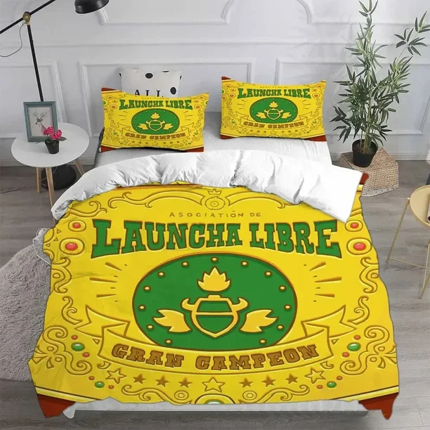 v591 Bed Sheets Game Burrito BisonLauncha Libre Bedding Sets Comforter Quilt Bed Cover Duvet Cover Pillow Case Sets Kids Adult Size 3-Piece Bedding Set (1 Duvet Cover + 2 Pillow Shams) Bed Sheets ju59