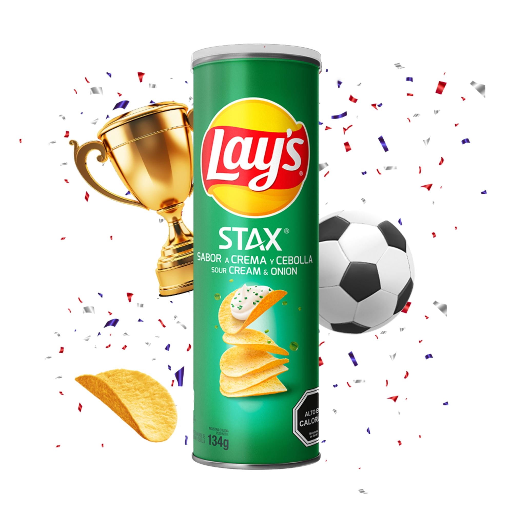 Papas Fritas Tarro Stax Crema Y Cebolla 134 g Lay's