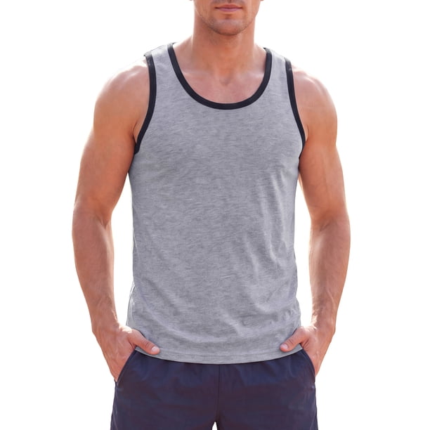 INSPIRE CHIC Camiseta sin mangas para hombre de entrenamiento, ropa urbana, musculación, gimnasio, sin mangas, talla S, gris