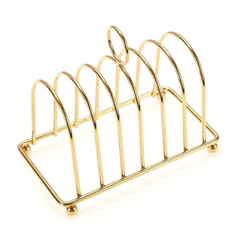 Bothyi - Soporte Para Estante Para Tostadas, Decoración De Encimera Portátil, Soporte Para Pan, Soporte Para Pan Dorado