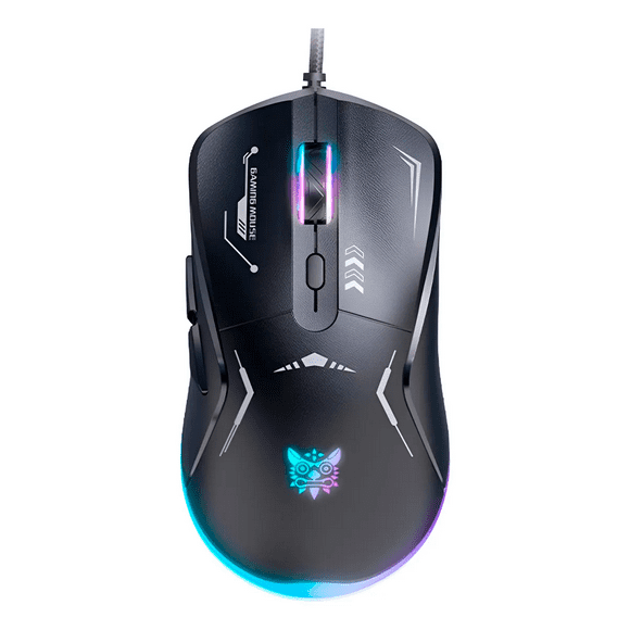 Ratón para jugadores Onikuma Cw917, 3600 Dpi, 6 botones, RGB, negro