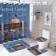 thumbnail image 1 of Forrest Gump-theme 4-Piece Shower Curtain Set with Rugs, Waterproof Bathroom Decor Set Includes Bath Mat, U-Shaped Rug, Toilet Lid Cover and Curtain with Hooks, 1 of 6