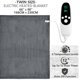 thumbnail image 2 of Manta térmica eléctrica Get Trend Luxurious Fleece Twin Grey, 2 of 6