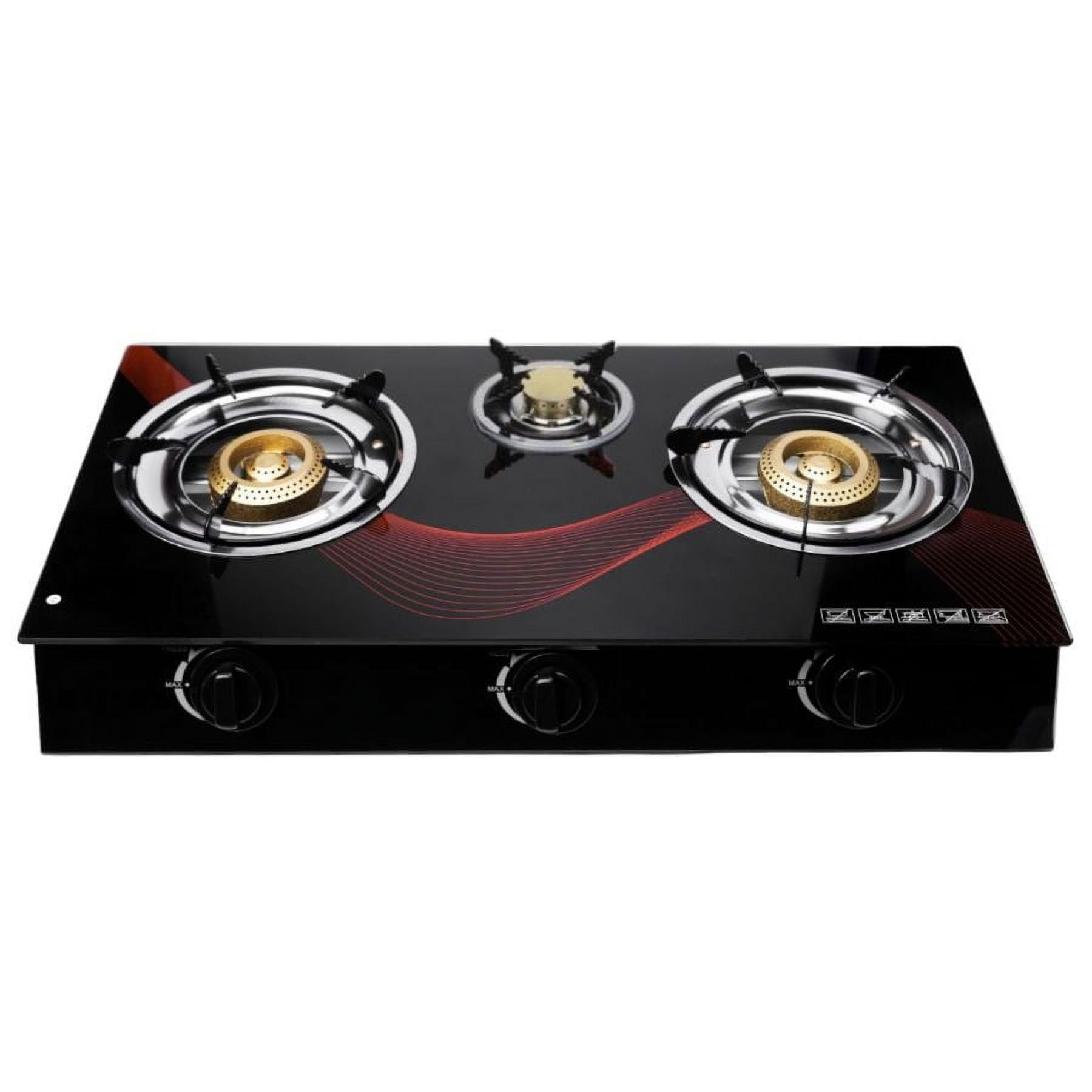 Click Ventas - Cocinilla Encimera Vidrio Templado 3 Platos Regular