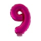 thumbnail image 2 of Globo de aluminio con forma de bastón, número 2 a 16, color rosa divertido, 2 of 8