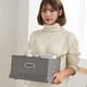 thumbnail image 4 of Cesta de almacenamiento de tela de lino con tapa, plegable, organizador de caja de almacenamiento, 4 of 5