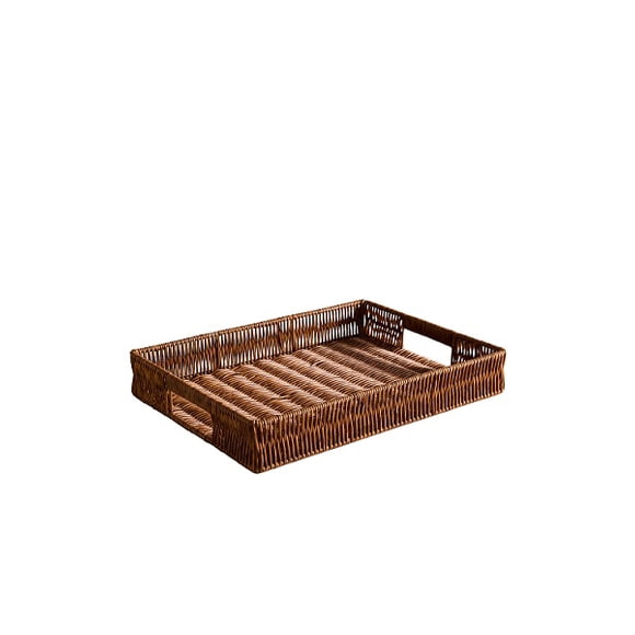 Bandeja Rectangular de Mimbre (38 × 29 × 5 cm) Color Marròn