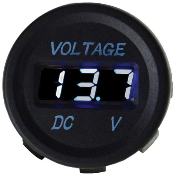 Tomacorriente voltímetro digital Nippon ISLDDVS12 con pantalla LED azul