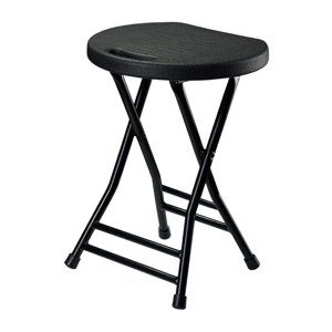 Magideal - Taburete Plegable, Taburete Alto, Taburete De Campamento, Muebles, Taburete Redondo, Silla De Camping, Taburete Plegable Para Jardín, Camping, Patio, Negro