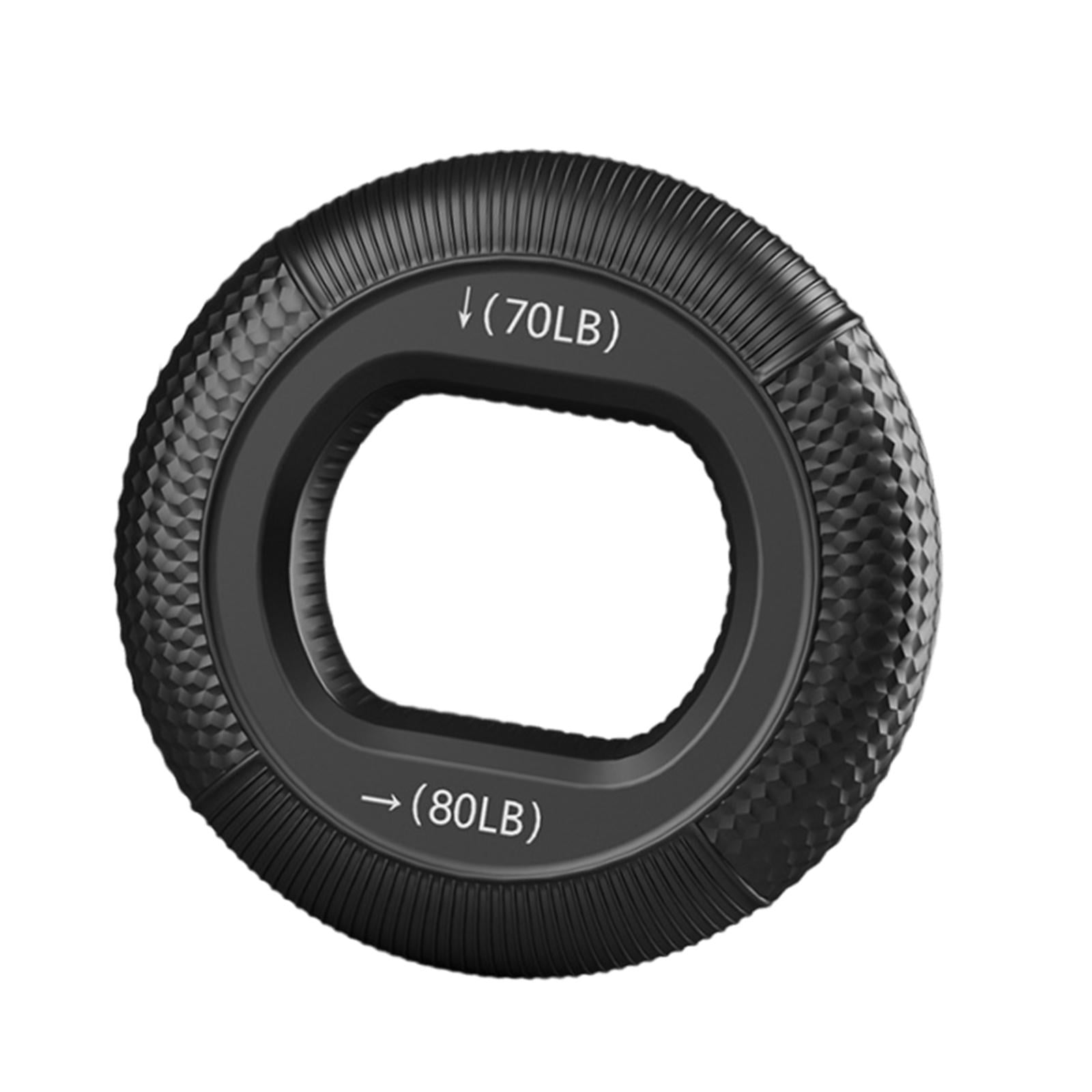 Magideal - Anillo De Agarre De Doble Fuerza De Silicona Ejercitador De Antebrazo Anillo De Ejercicio De Mano Ligero Antideslizante Para Accesorios Deportivos De Negro 70 A 80lb
