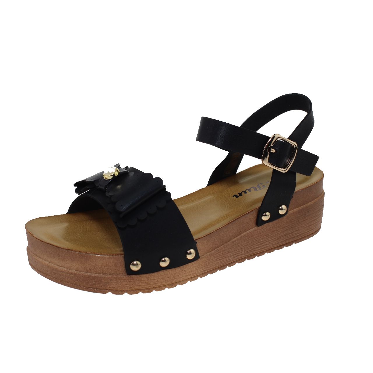 Sandalia Negro Vía Franca