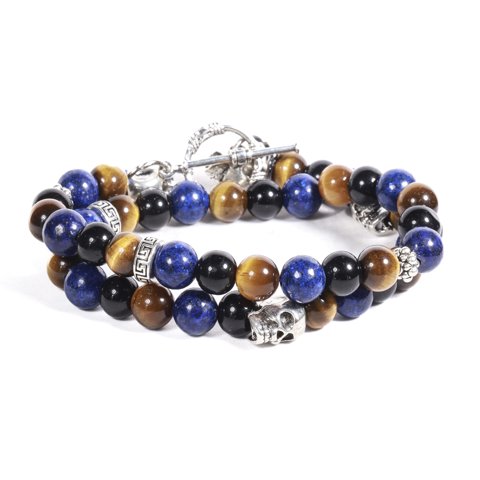 Brazalete Unisex Gino Rodinis B500 | Azul/Marrón