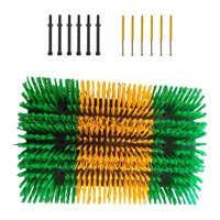 Ioensy - Cepillo Rascador Para Ganado, Herramienta De Limpieza, Cepillo De Masaje Completo Para Caballos, Cerdos, Ganado Vacuno, Verde Y Amarillo