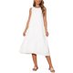 thumbnail image 1 of INSPIRE CHIC Vestidos de Lino para Mujer Regreso a Clases Cuello Redondo Ajuste Suelto Vestido Sin Mangas Casual con Bolsillos L Blanco, 1 of 6