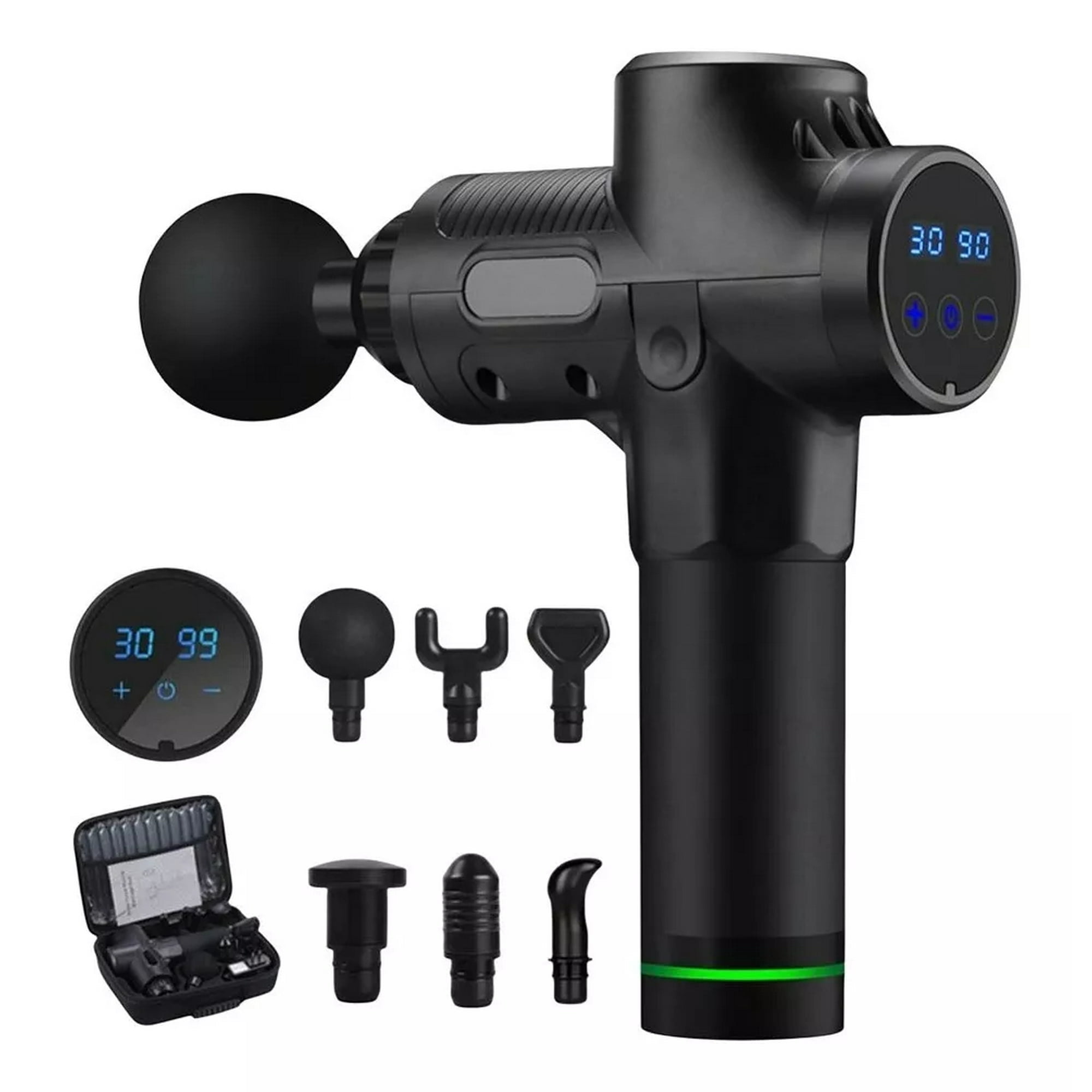 Genérico - Pistola Masaje Muscular 30 Velocidades Tactil Led + Bolso