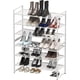 thumbnail image 3 of Zapatero Simple Houseware Panel de metal apilable de 3 niveles, blanco, 3 of 6
