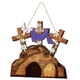 thumbnail image 1 of Señal De Puerta Con Texto En Inglés "He IS Risen", Decoración Religiosa De Pascua Para Pared, Granja, Vacaciones, 1 of 3