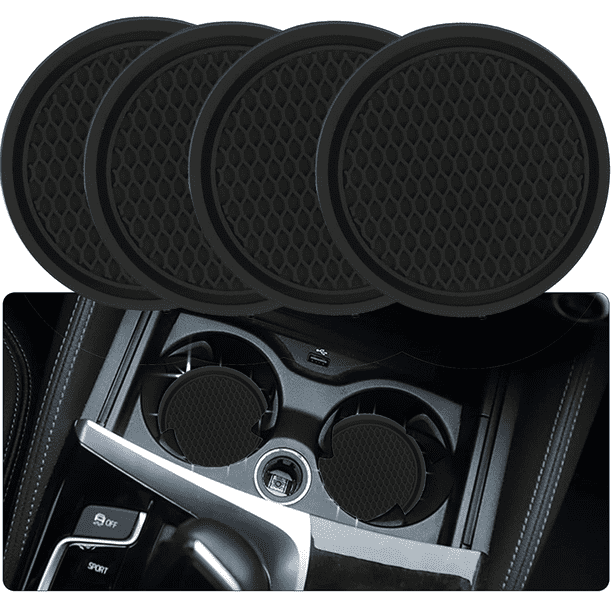 Upgrade Your Car Interior with 4pcs ZukMi Silicone Car Cup Coasters - Anti-Slip Drink Holders for Universal Fit