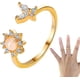 thumbnail image 1 of Anillo de mariposa, anillos de mariposa para mujer | Anillo de flor abierta para mujer y niña, anillo llamativo, anillo de cóctel de mariposa abierta, joyería, regalo Yuxun, 1 of 7