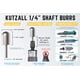 thumbnail image 3 of Kit de fresas rotativas Kutzall de 3 piezas con eje de 6 mm para Bosch, DeWalt, 3 of 6