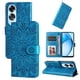 thumbnail image 4 of Funda tipo cartera FOXDOCK para OPPO A60 4G , diseño girasol en relieve, cuero PU, cierre magnético, soporte y tarjetero, 4 of 5
